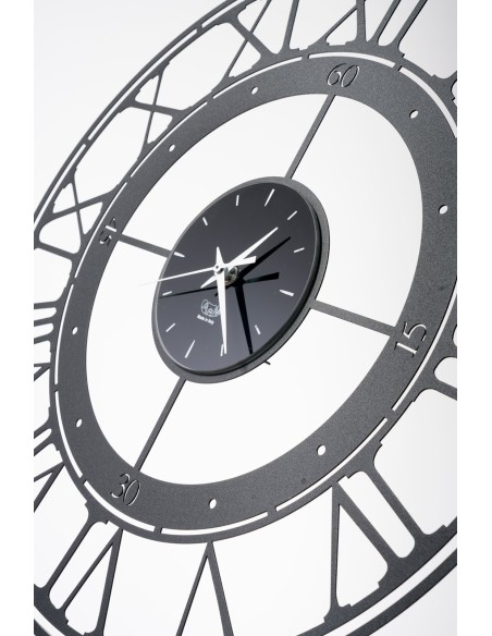 Arti & Mestieri - Orologio di design da parete Koros nero Ø 50 cm