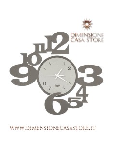Arti & Mestieri - Orologio da parete di design a chiasmo King fango/avorio-45 x 40 cm di altezza