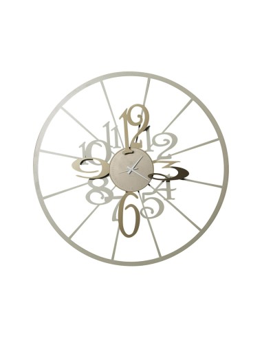 Arti & Mestieri - Orologio da parete con numeri tondeggianti Big Kalesy Sabbia/bronzo Ø100