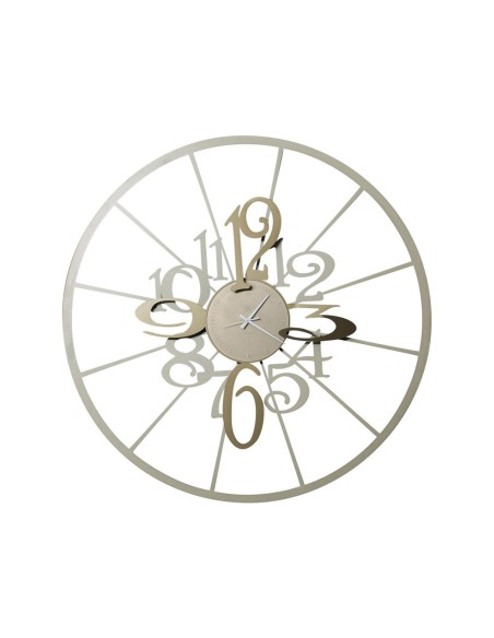 Arti & Mestieri - Orologio da parete con numeri tondeggianti Big Kalesy Sabbia/bronzo Ø100