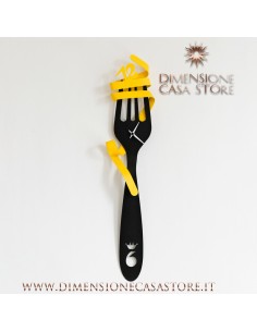 Arti & Mestieri - Orologio da parete da cucina per buongustai Italy-Italy-26 x-nero/giallo 70 cm di altezza 2