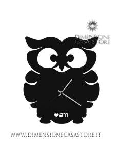 Arti & Mestieri - Orologio da parete di design Gufino nero cm 30x34H 2