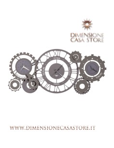 Arti & Mestieri - Orologio Fuso MECCANO Ardesia/fango 97x44h