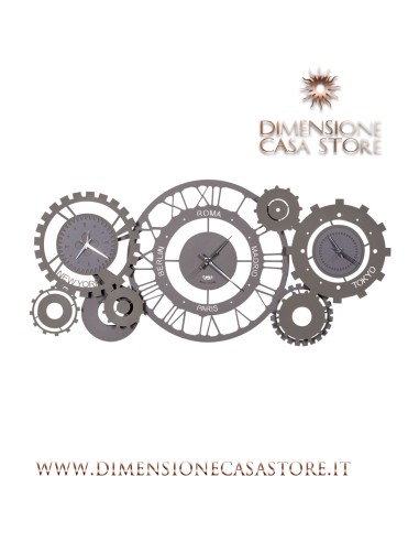 Arti & Mestieri - Orologio Fuso MECCANO Ardesia/fango 97x44h