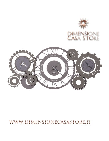 Arti & Mestieri - Orologio Fuso MECCANO Ardesia/fango 97x44h