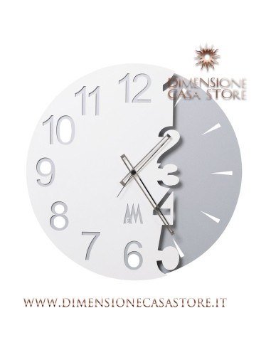 Arti & Mestieri - Orologio da parete moderno Full Moon bianco-Ø 50 cm