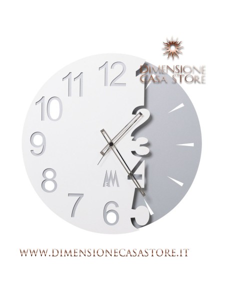 Arti & Mestieri - Orologio da parete moderno Full Moon bianco-Ø 50 cm