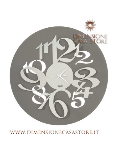 Arti & Mestieri - Orologio da parete di design Focus fango/avorio Ø 50 cm