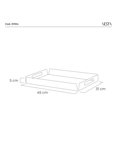 Vesta Home - Vassoio Grande Like Water·trasparente·45 X 31 X 5 H Th. 5 Mm