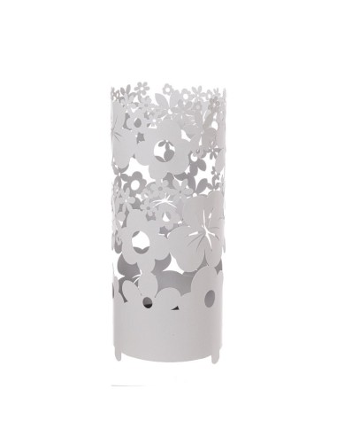 Arti & Mestieri - Porta ombrelli con fiori Daisy Bianco Marmo Ø23x55h