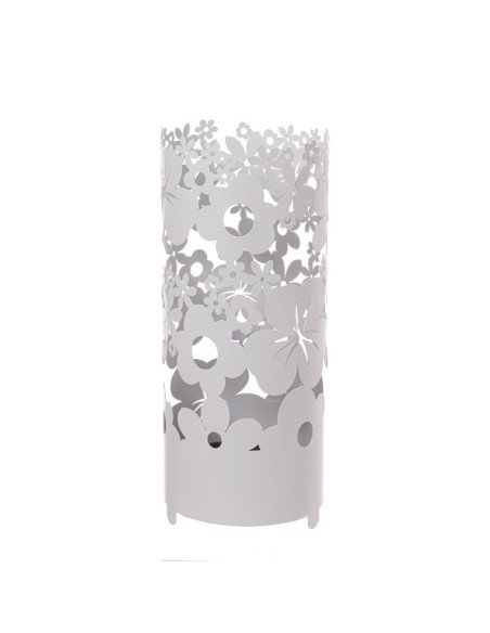Arti & Mestieri - Porta ombrelli con fiori Daisy Bianco Marmo Ø23x55h