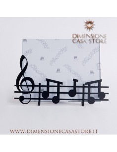 Arti & Mestieri - Portafoto di design "Musica" piccolo-17 x-nero 25 cm di altezza (20 x 15 formato foto)