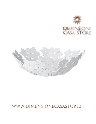 Arti & Mestieri - Centro tavola di design floreale Fior di Loto piccolo-bianco marmo Ø28x11H