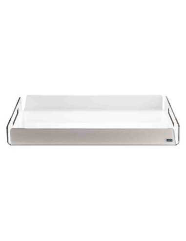 Vesta Home - Vassoio Grande Like Water·tortora Monosatinato·45 X 31 X 5 H Th. 5 Mm