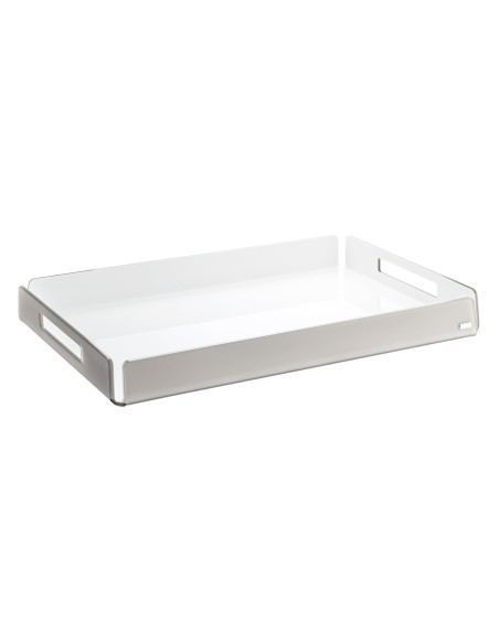 Vesta Home - Vassoio Grande Like Water·tortora Monosatinato·45 X 31 X 5 H Th. 5 Mm