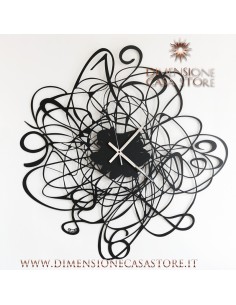 Arti & Mestieri - Orologio da parete di design Big Doodle-Diametro-nero 90 cm