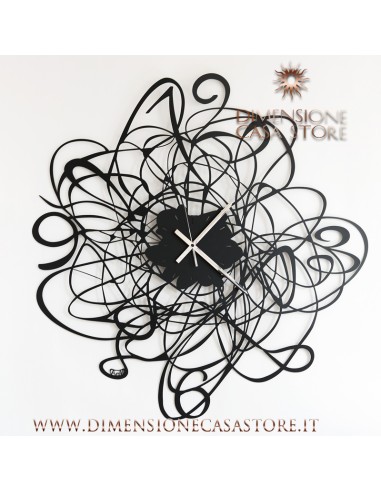 Arti & Mestieri - Orologio da parete di design Big Doodle-Diametro-nero 90 cm