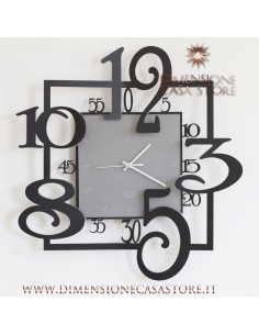 Arti & Mestieri - Orologio da parete particolare Amos-nero 50 x 5 x 50 cm di altezza 2