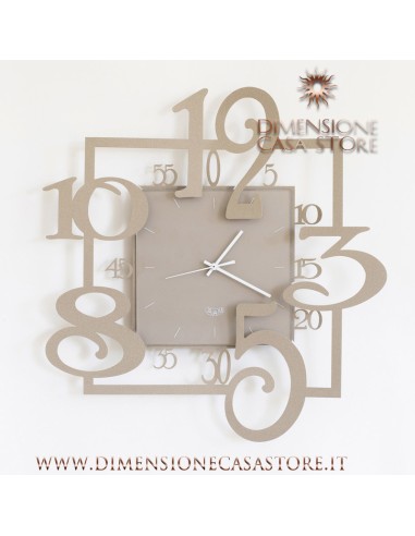 Arti & Mestieri - Orologio da parete particolare Amos-50 x-beige 5 x 50 cm di altezza