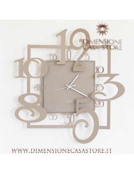 Arti & Mestieri - Orologio da parete particolare Amos-50 x-beige 5 x 50 cm di altezza