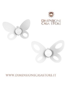 Arti & Mestieri - Set ganci appendiabiti di design Butterfly (2pz)-bianco 24 x 16 cm, 21 x 14 cm 2