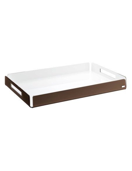 Vesta Home - Vassoio Grande Like Water·marrone Monosatinato·45 X 31 X 5 H Th. 5 Mm