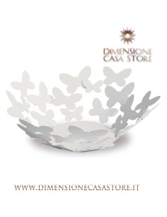Arti & Mestieri - Centro tavola moderno piccolo con farfalle Butterfly-bianco Ø28x11H