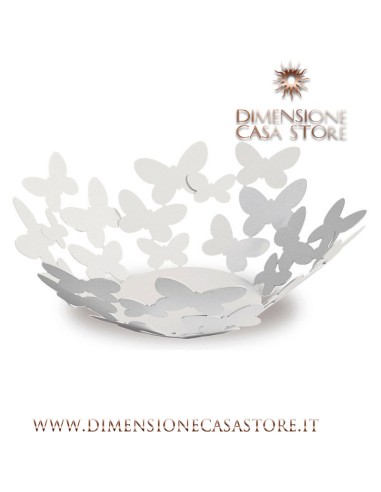 Arti & Mestieri - Centro tavola moderno grande con farfalle Butterfly-bianco Ø40x15H