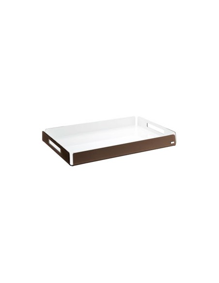 Vesta Home - Vassoio Grande Like Water·marrone Monosatinato·45 X 31 X 5 H Th. 5 Mm