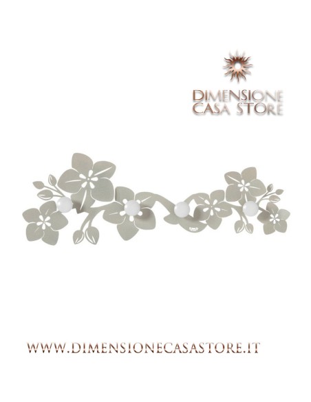 Arti & Mestieri - Appendiabiti di design Fior di loto-77 x-avorio 26 cm di altezza