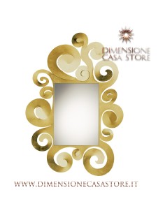 Arti & Mestieri - Specchio "Temple" grande Oro 90x130h(38x58) 2