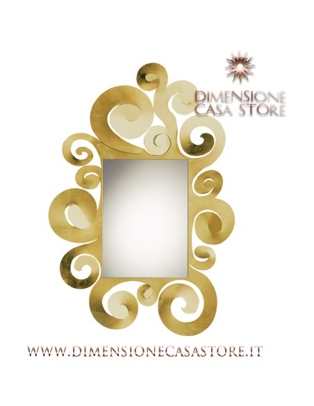 Arti & Mestieri - Specchio "Temple" grande Oro 90x130h(38x58)