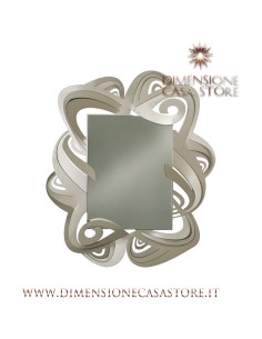 Arti & Mestieri - Specchio da parete di design Penelope-sabbia cm 87x100 (43x57H)