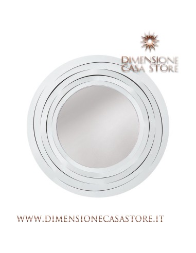 Arti & Mestieri - Specchio da parete grande Origami circolare-bianco cm Ø 90 (Ø 52)