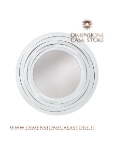 Arti & Mestieri - Specchio da parete grande Origami circolare-bianco cm Ø 90 (Ø 52)