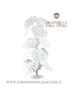 Arti & Mestieri - Pianta decorativa moderna Monstera grande-bianco Ø60x150H