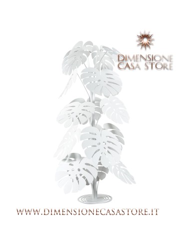 Arti & Mestieri - Pianta decorativa moderna Monstera grande-bianco Ø60x150H
