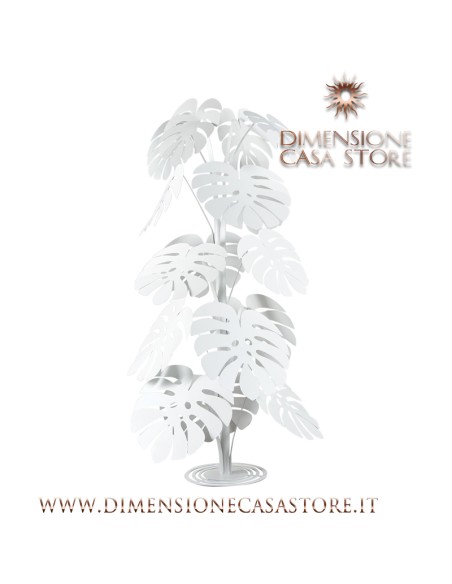 Arti & Mestieri - Pianta decorativa moderna Monstera grande-bianco Ø60x150H