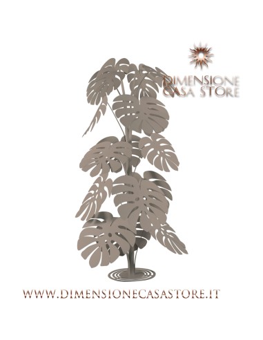 Arti & Mestieri - Pianta decorativa moderna Monstera grande-Diametro-beige 60 x 150 cm di altezza