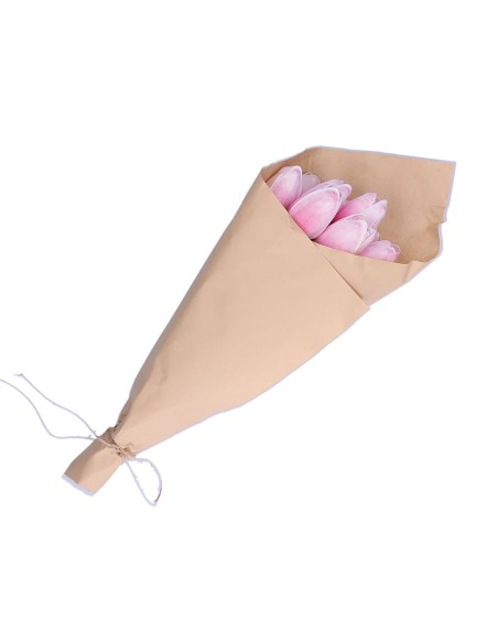 Rituali Domestici - Rituali Domestici - Bouquet da 9 Tulipani Rosa Linea ''flora'' H 35 Cm