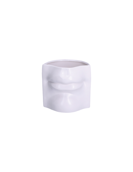 Rituali Domestici - Rituali Domestici - Linea Augusto Vaso Decorativo Bocca Bianco in Ceramica 16x13,5xh 14,7 Cm