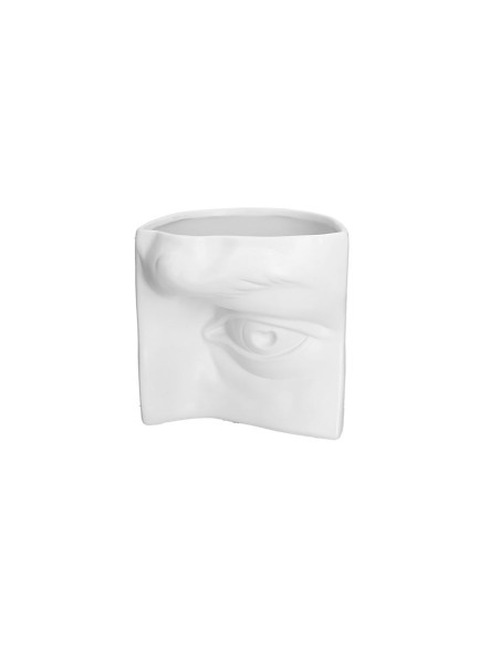 Rituali Domestici - Rituali Domestici - Linea Augusto Vaso Decorativo Occhio Bianco in Ceramica 18x15xh 18 Cm