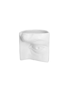 Rituali Domestici - Rituali Domestici - Linea Augusto Vaso Decorativo Occhio Bianco in Ceramica 18x15xh 18 Cm