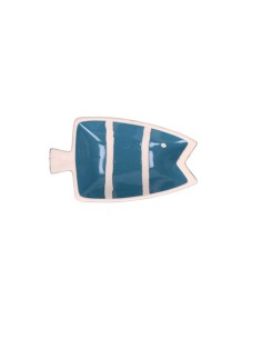 Rituali Domestici - Rituali Domestici - Linea Pelagicoillogico Piatto Pesce a Blu Righe Bianche in Stoneware 23,3x14xh 4,5 Cm 2