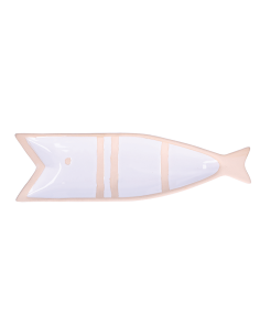 Rituali Domestici - Rituali Domestici - Linea Pelagicoillogico Piatto Pesce C Bianco Righe Bianche in Stoneware 38,5x11xh 3 Cm 2