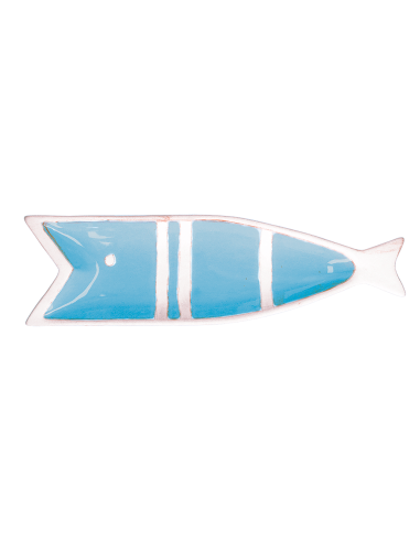 Rituali Domestici - Rituali Domestici - Linea Pelagicoillogico Piatto Pesce C Azzurro Righe Bianche 38,5x11xh 3 Cm