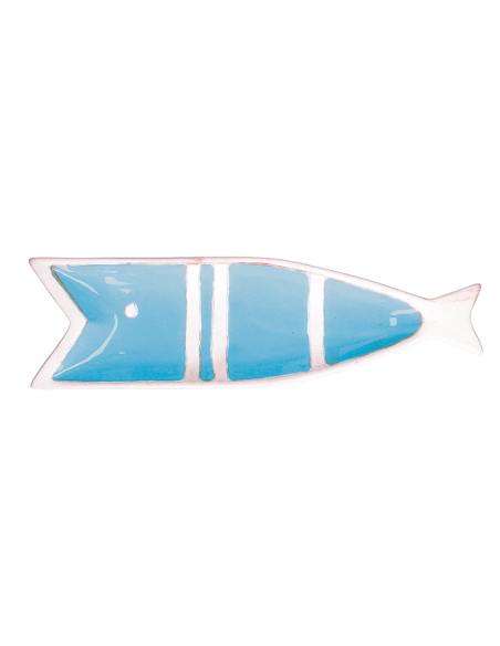 Rituali Domestici - Rituali Domestici - Linea Pelagicoillogico Piatto Pesce C Azzurro Righe Bianche 38,5x11xh 3 Cm