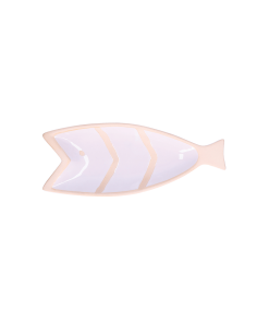 Rituali Domestici - Rituali Domestici - Linea Pelagicoillogico Piatto Pesce B Bianco Righe Bianche in Stoneware 30,5x12,5xh 3 Cm 2