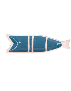 Rituali Domestici - Rituali Domestici - Linea Pelagicoillogico Piatto Pesce C Blu Righe Bianche in Stoneware 38,5x11xh 3 Cm 2