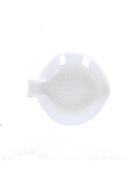 Rituali Domestici - Rituali Domestici - Linea Susanna Piatto Vetro Pesce Fantasia Bianco L 29,5x26xh 4 Cm